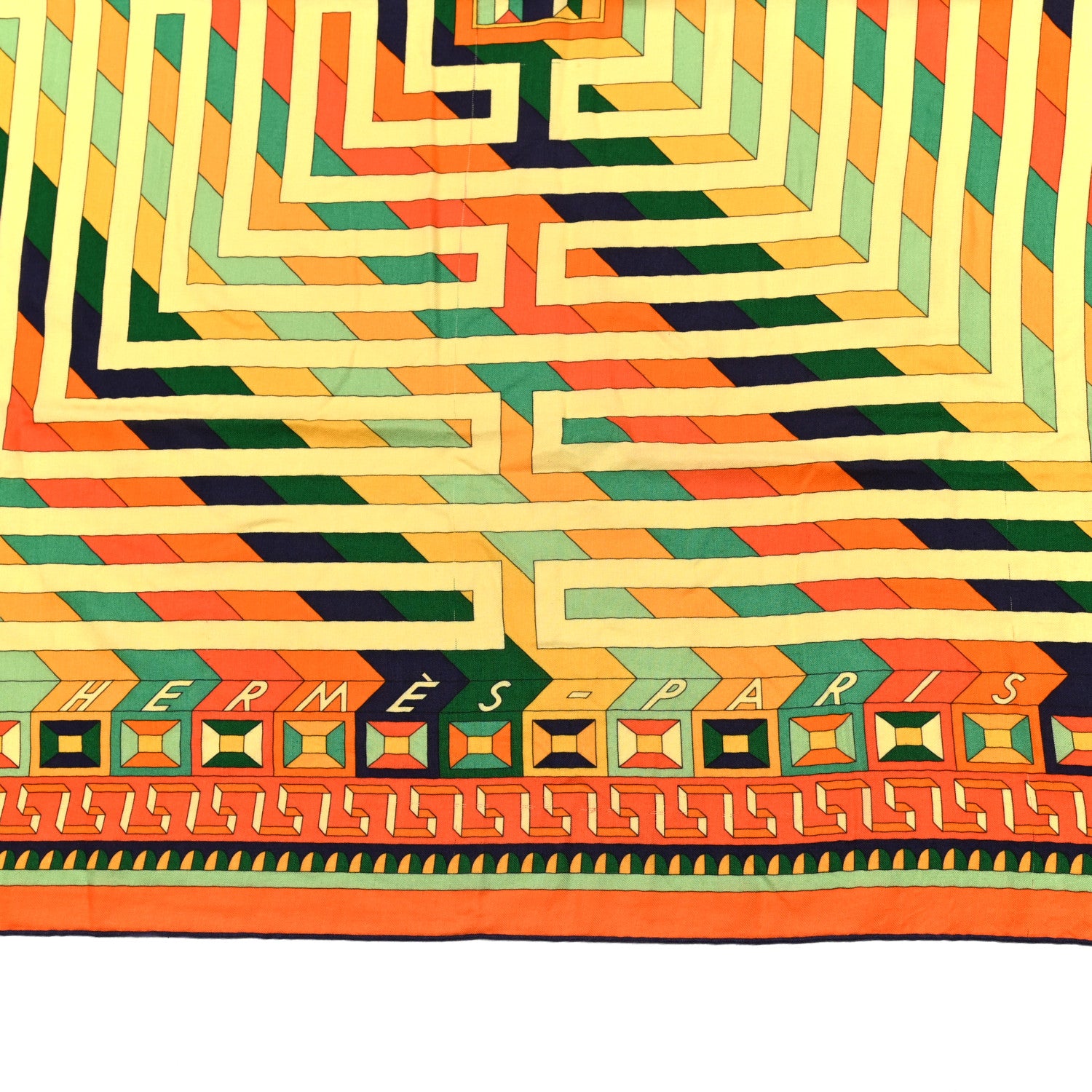 Hermes Cashmere Silk Le Fil D'Ariane Shawl 140 4 of 8