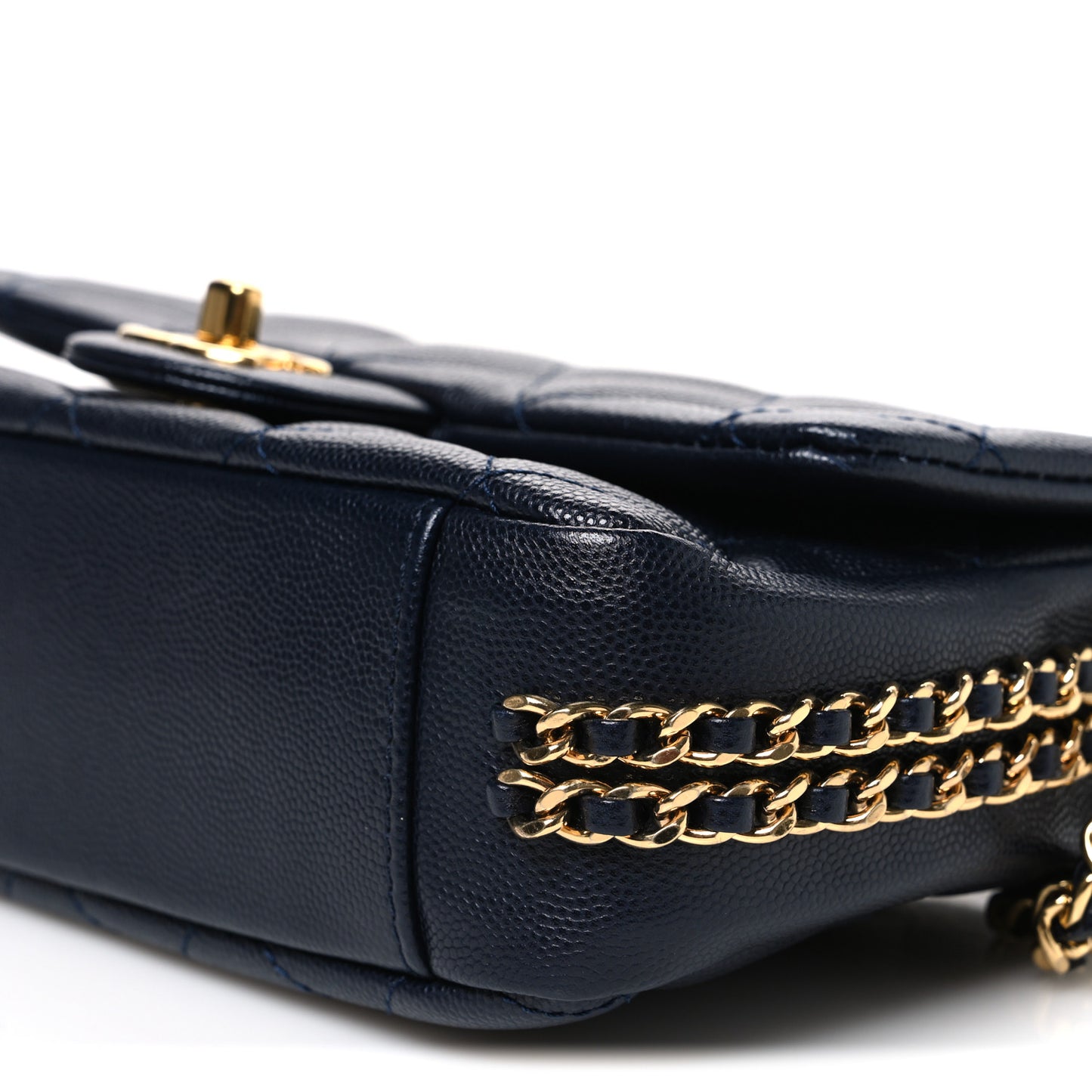Caviar Quilted Mini CC You Flap Navy