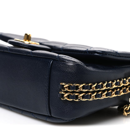 Chanel Caviar Quilted Mini CC You Flap Navy 10 of 10