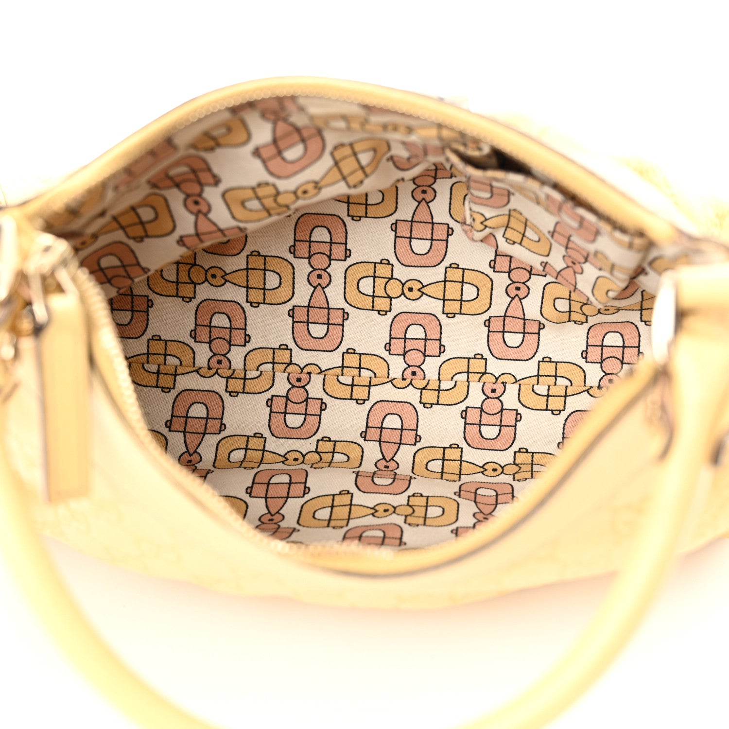 Gucci Guccissima Small D Gold Ring Shoulder Bag Yellow 5 of 14