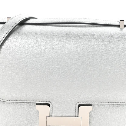 Hermes Metallic Chevre Chamkilight Constance 18 Argent 9 of 12