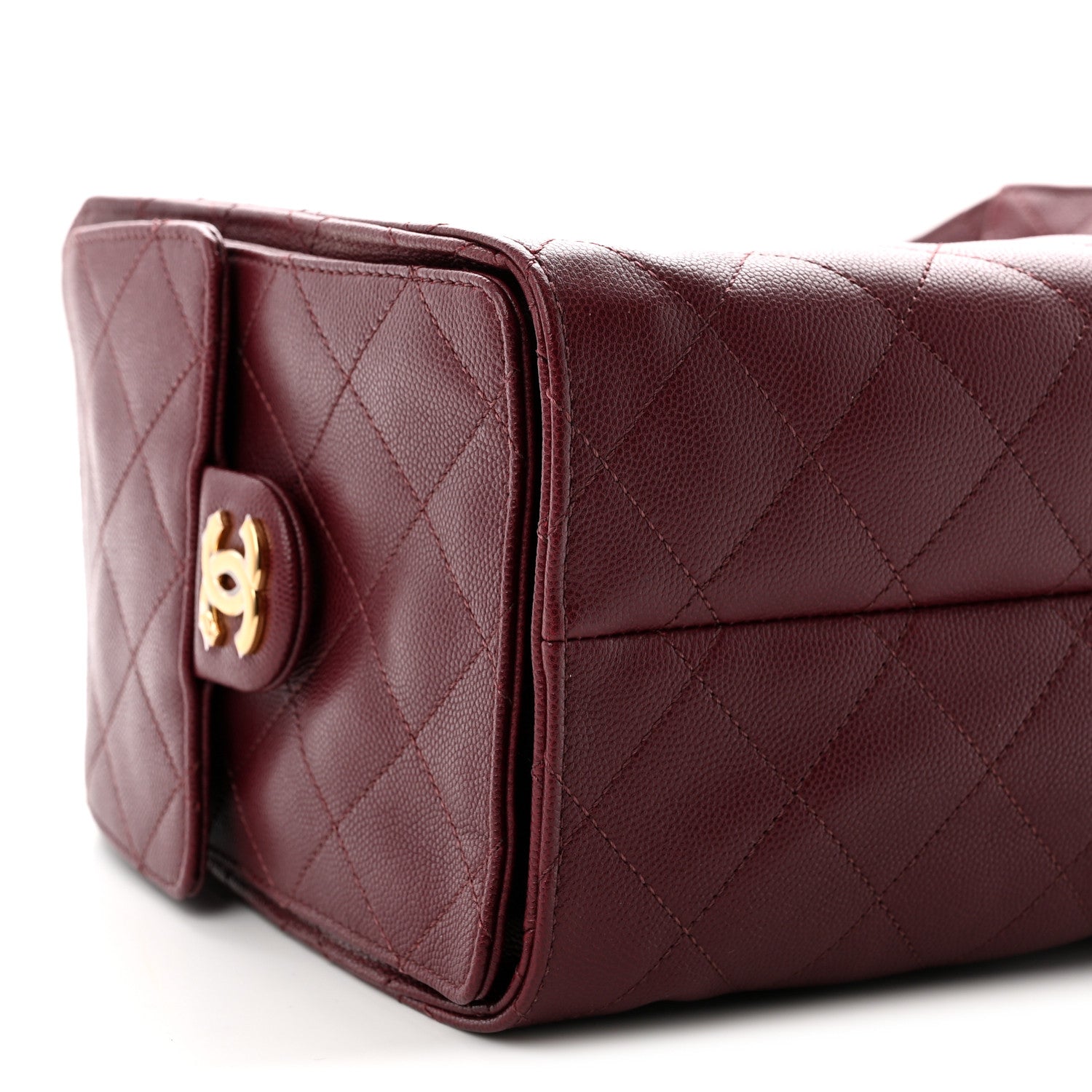 Chanel Caviar Quilted Small Chanel 25 Handbag Burgundy 9 of 11