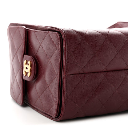 Chanel Caviar Quilted Small Chanel 25 Handbag Burgundy 9 of 11