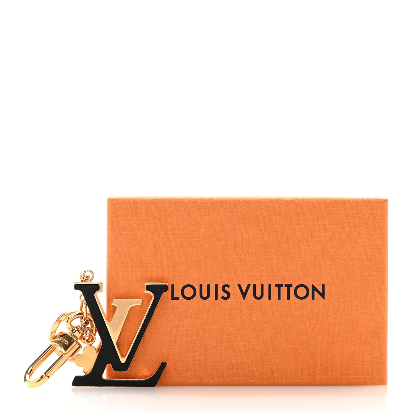 Metal Taurillon LV Capucines Bag Charm Key Holder Black