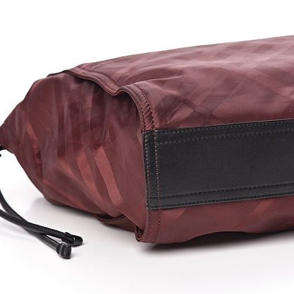 Burberry Nylon Buckleigh Packable Tote Bag Burgundy Red 9 of 11