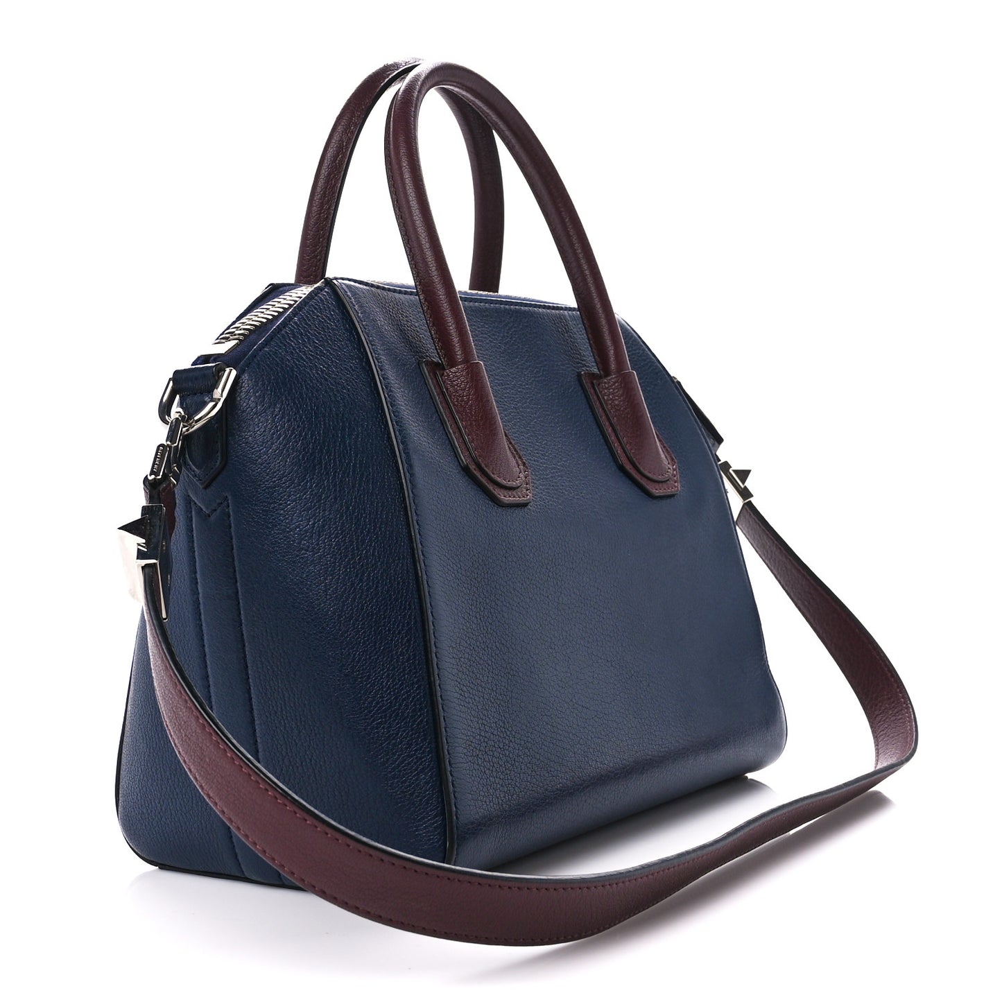 Sugar Goatskin Mini Tri-Color Antigona Navy Burgundy Black