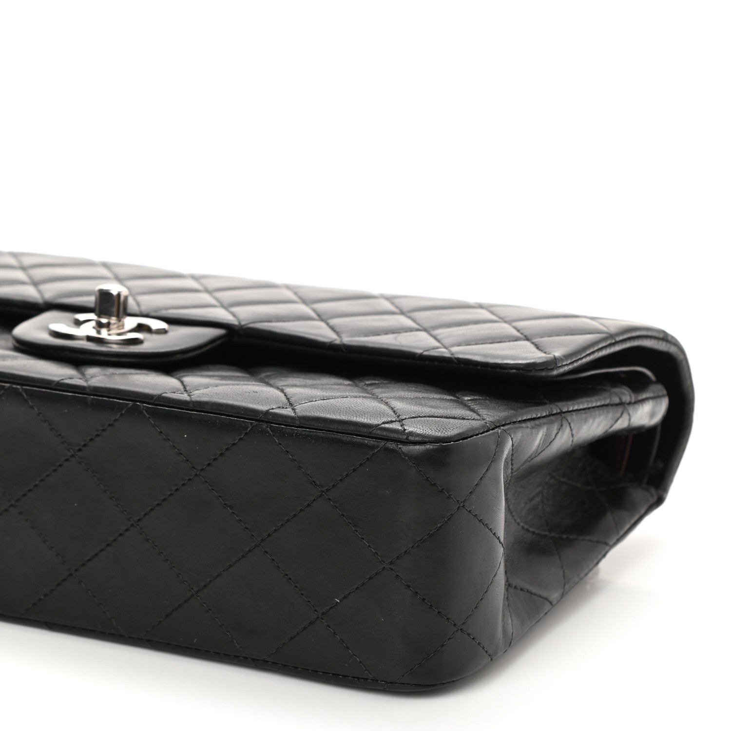 Chanel Lambskin Quilted Medium Double Flap Black 10 of 11