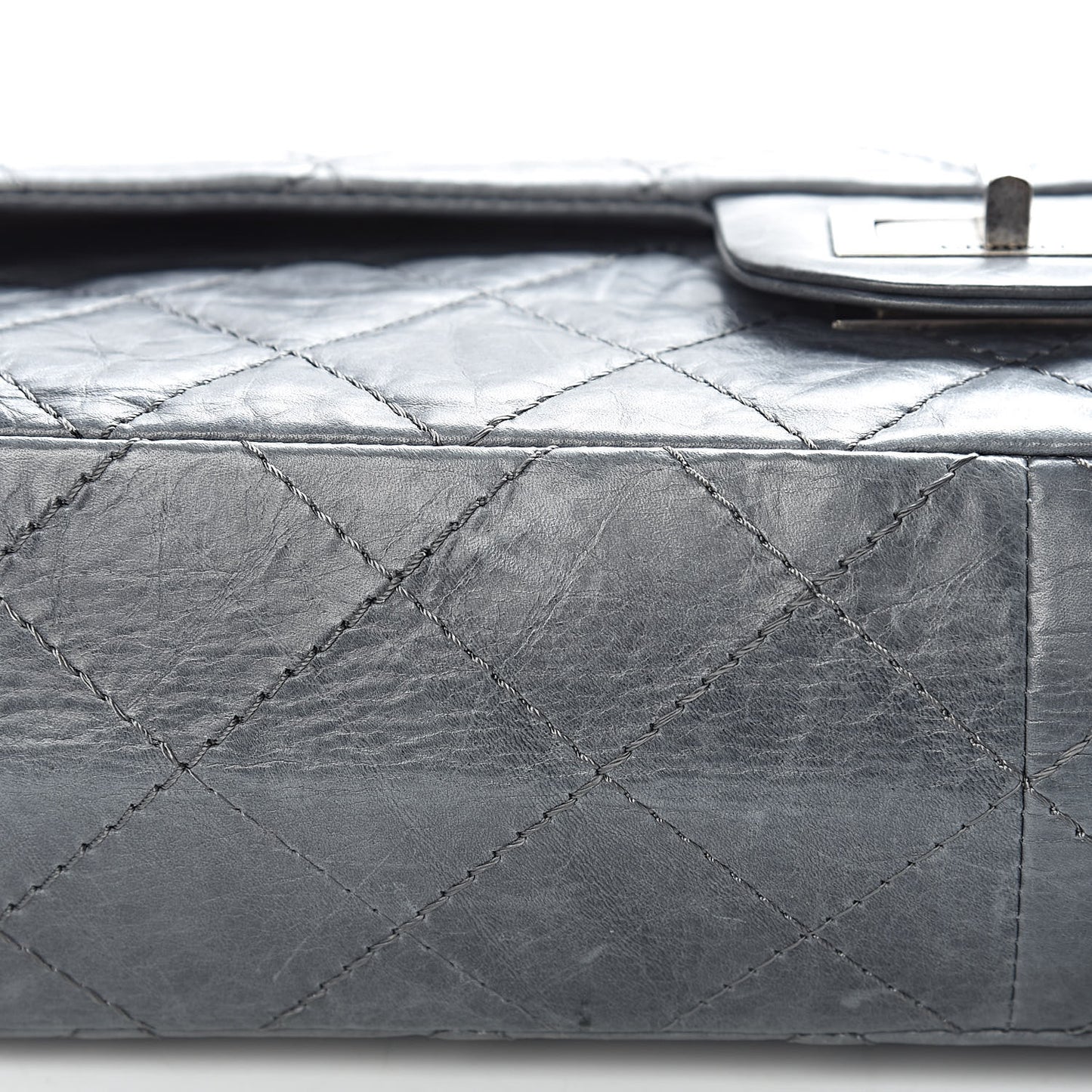 Aged Calfskin Quilted 50th Anniversary 2.55 Reissue 227 Flap Grey