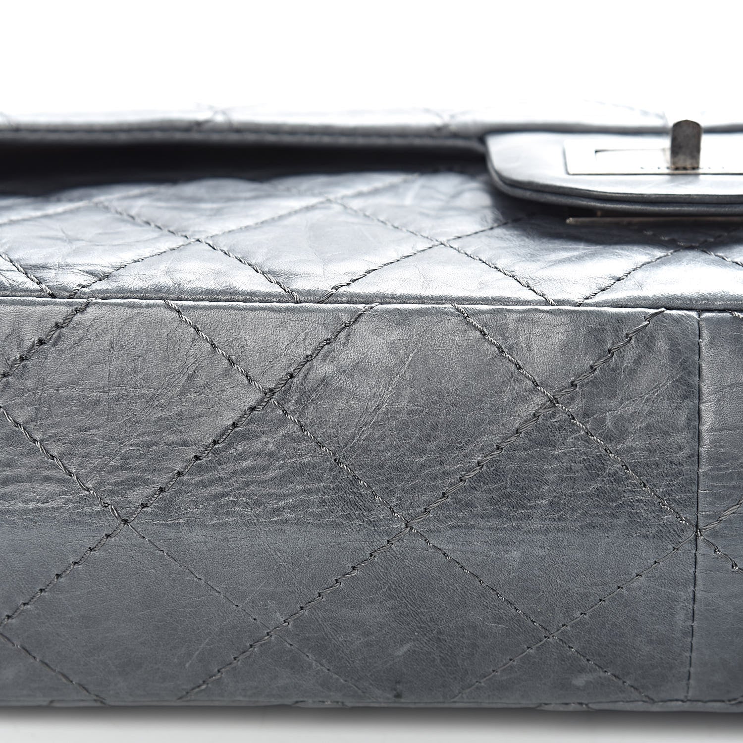 Chanel Aged Calfskin Quilted 50th Anniversary 2.55 Reissue 227 Flap Grey 11 of 13