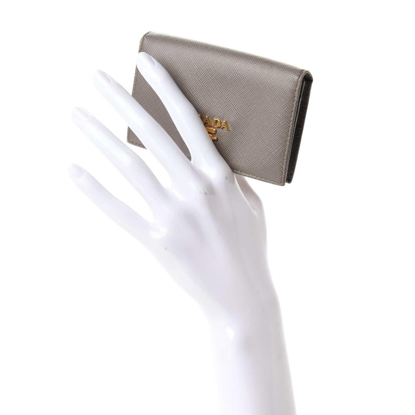 Saffiano Metal Card Holder Argilla