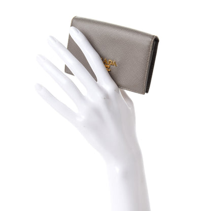 Prada Saffiano Metal Card Holder Argilla 2 of 12