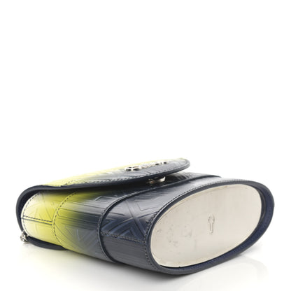 Chloe Calfskin Embossed Small Aby Lock Yellow Navy Blue 4 of 10