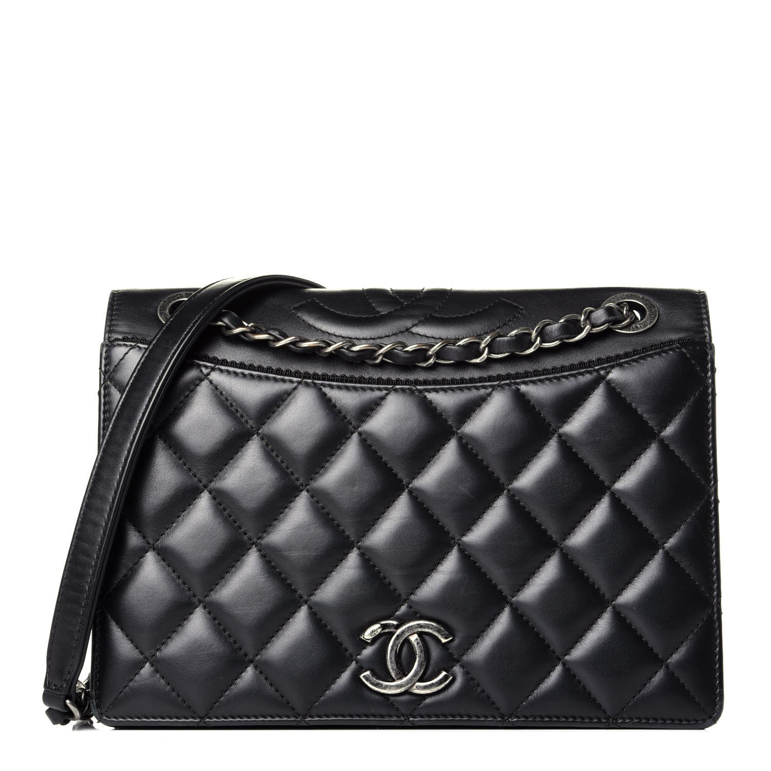 Chanel Calfskin Quilted Ballerine Flap Black 1 of 9