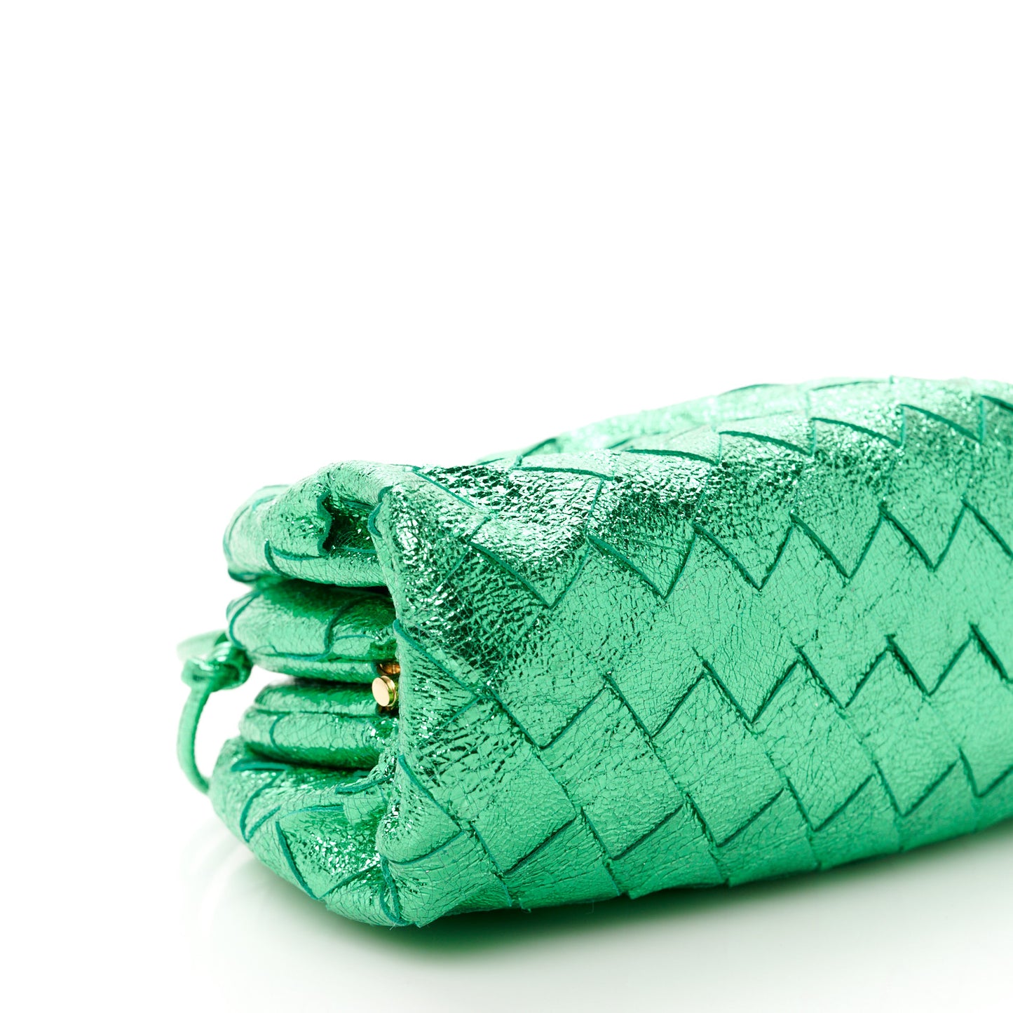 Metallic Nappa Intrecciato The Mini Pouch Parakeet