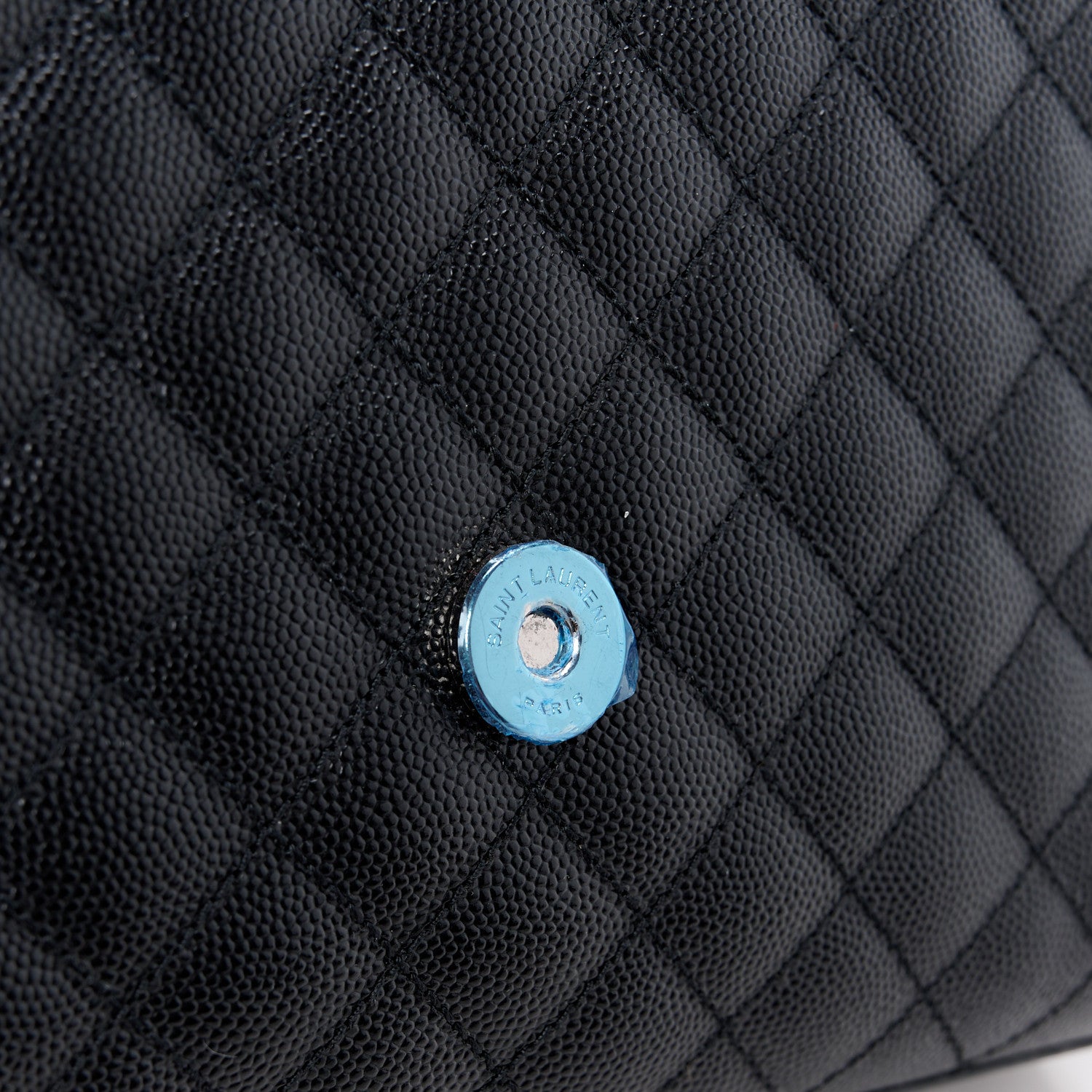 Saint Laurent SAINT LAURENT Grain De Poudre Textured Mixed Matelasse Triquilt Medium Monogram Satchel Black 12 of 13