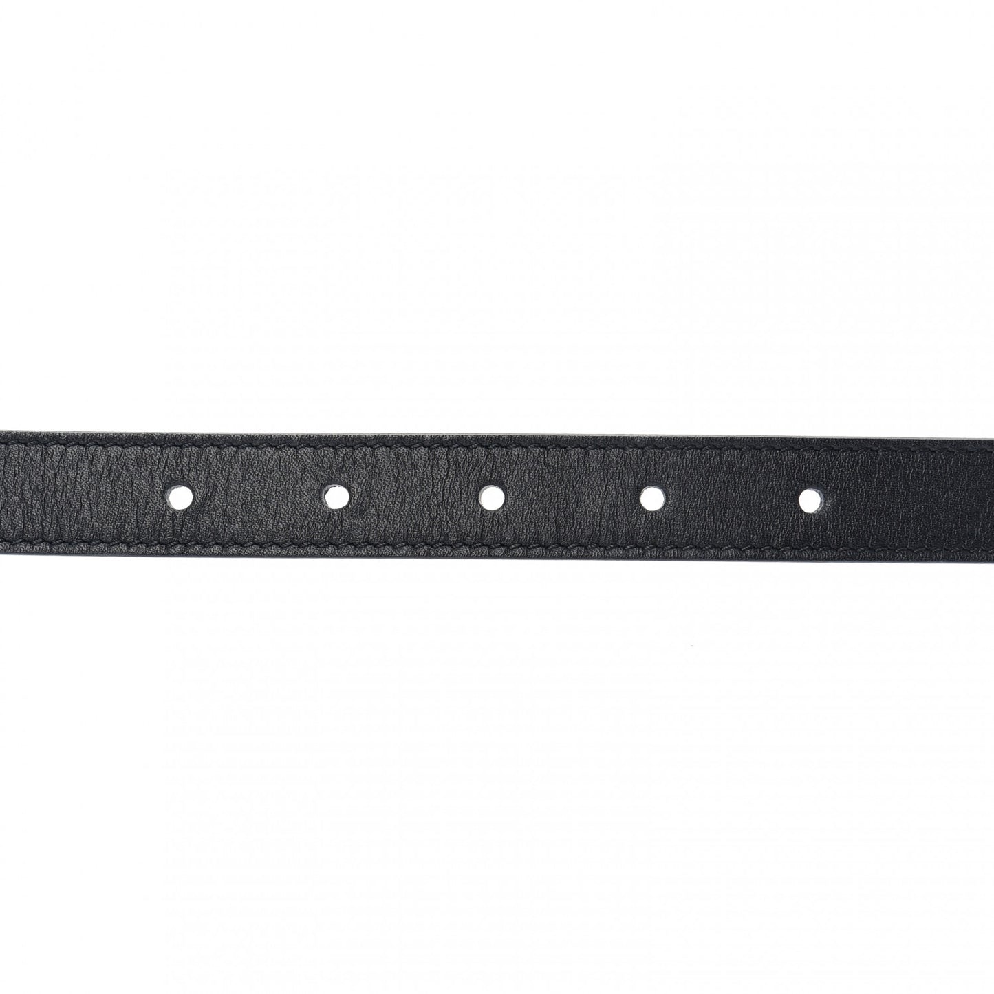 Moon Calfskin Pearl Double G 20mm Belt 80 32 Black Cream