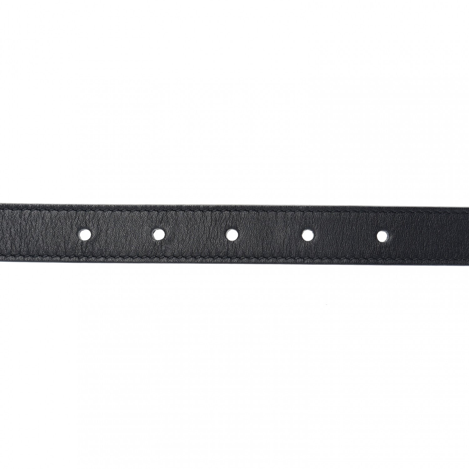 Gucci Moon Calfskin Pearl Double G 20mm Belt 80 32 Black Cream 3 of 5