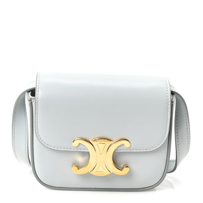 Celine Shiny Calfskin Mini Triomphe Ice Blue 1 of 10