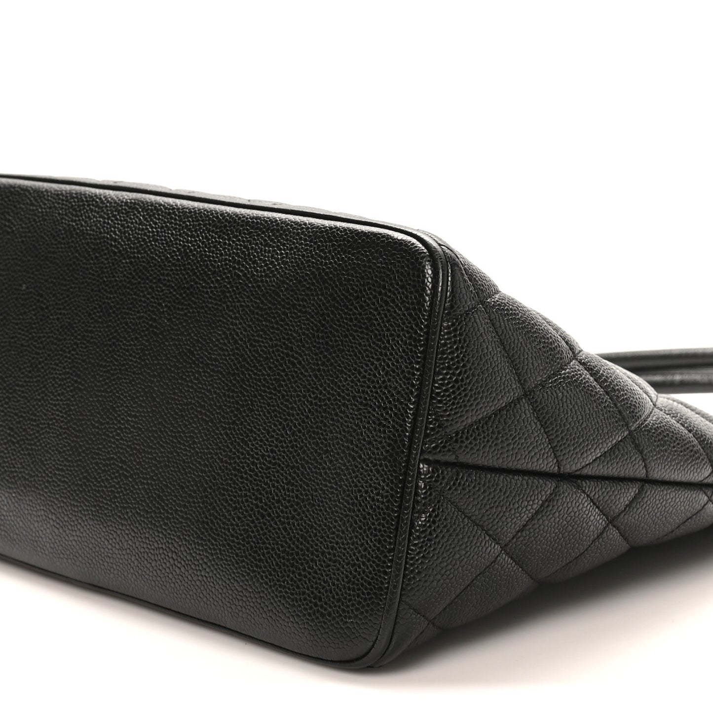Caviar Quilted Medallion Tote Black
