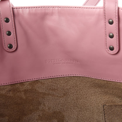 Bottega Veneta Calfskin Leggero Intrecciato Tote Mallow 8 of 10