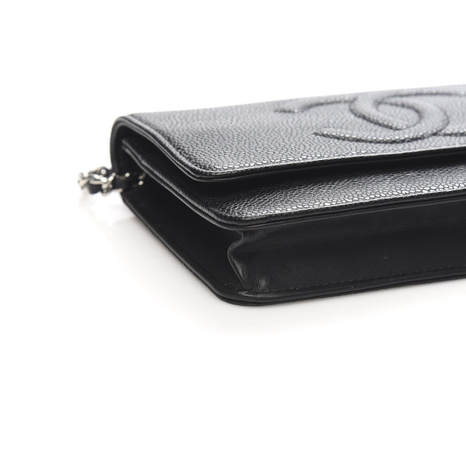 Chanel Caviar Timeless CC Wallet On Chain WOC Black 10 of 12