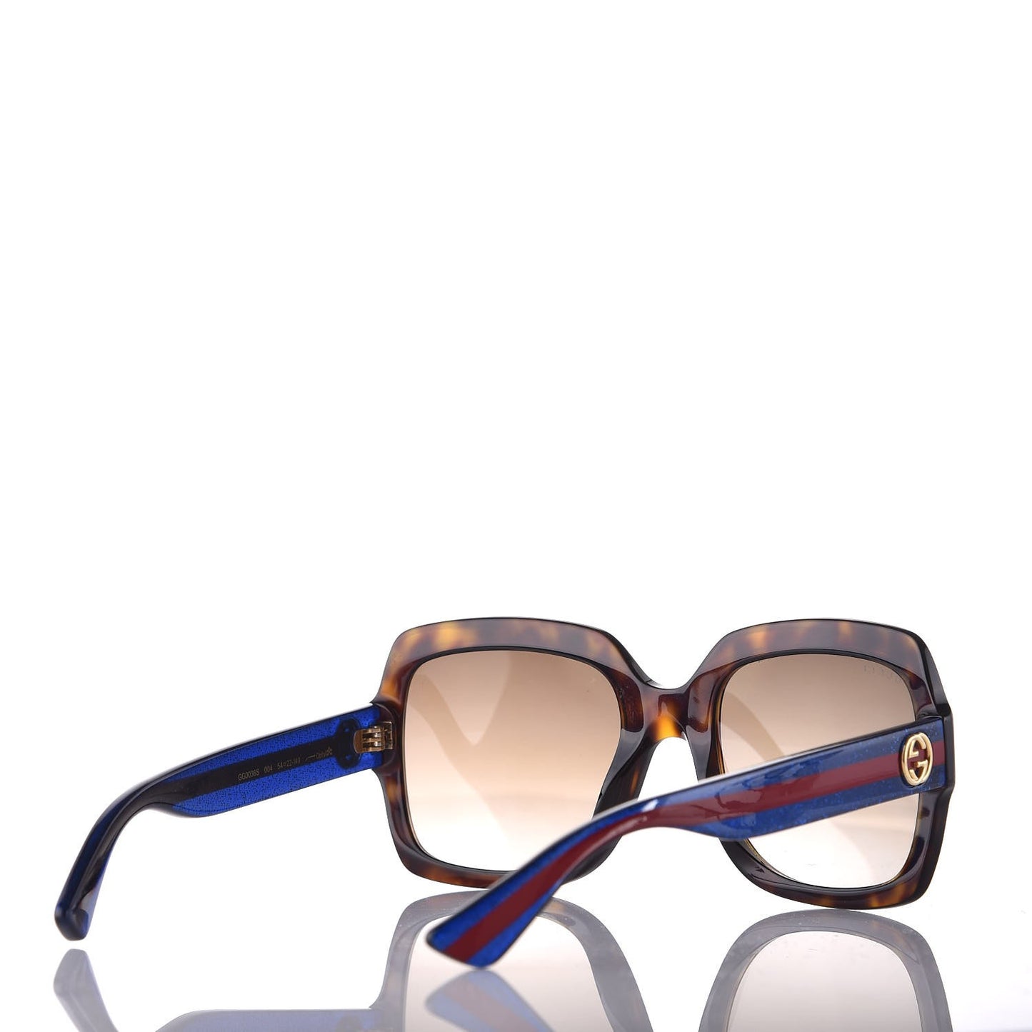 Oversize Square Web GG 0036S Sunglasses Tortoise