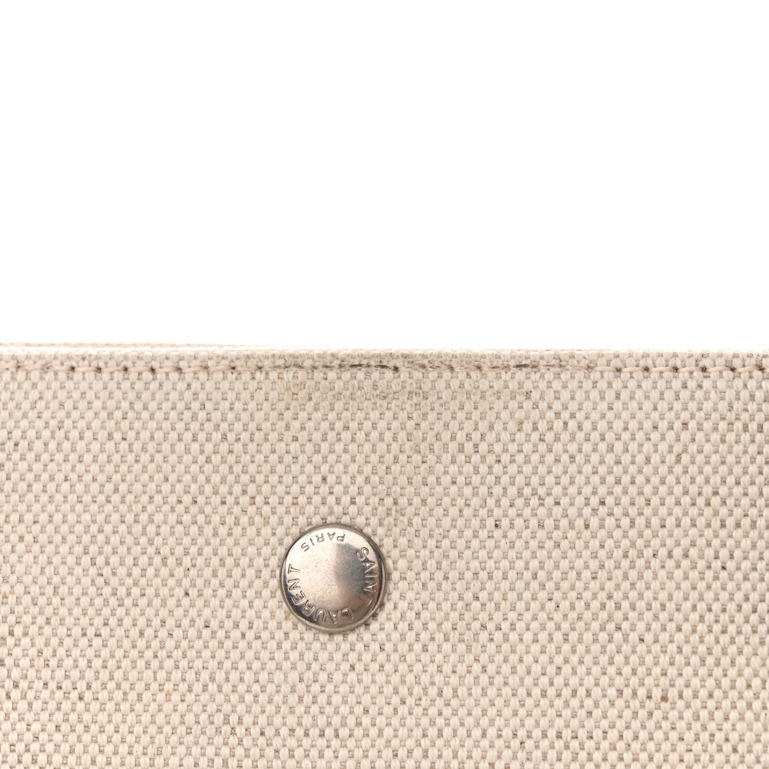 Saint Laurent Linen Calfskin Rive Gauche Tote Optic White 14 of 18