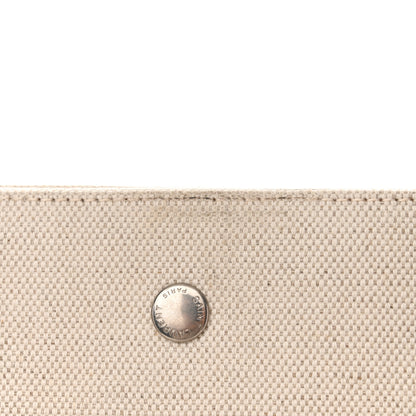 Saint Laurent Linen Calfskin Rive Gauche Tote Optic White 14 of 18