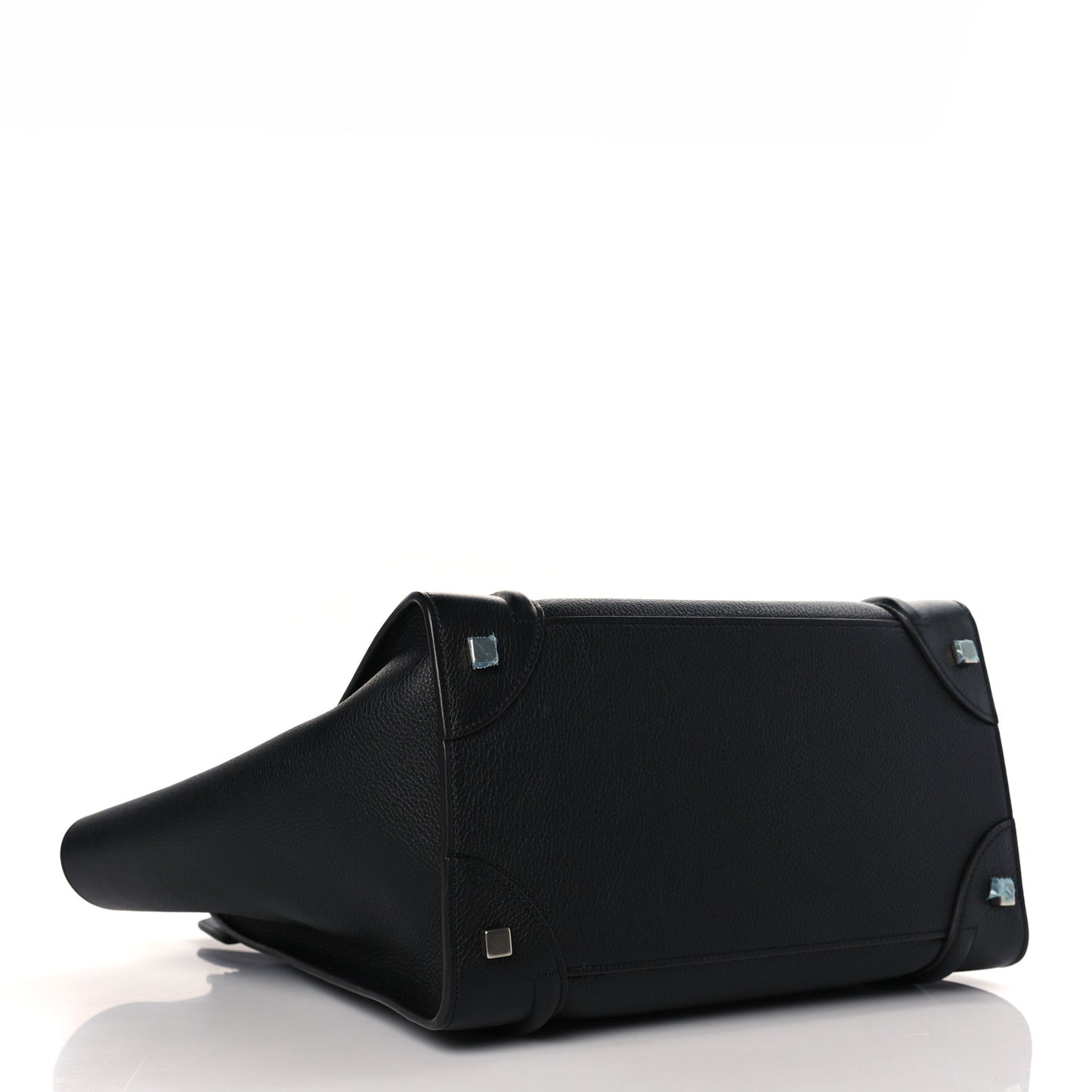 Drummed Calfskin Mini Luggage Black