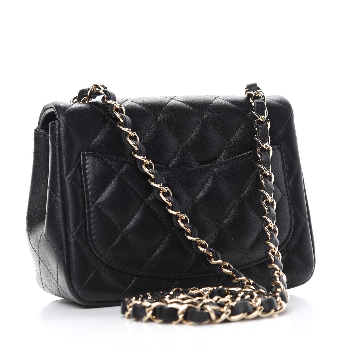 Chanel Lambskin Quilted Mini Square Flap Black 3 of 11