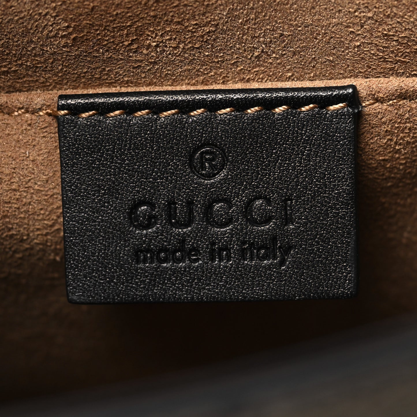 GG Supreme Monogram Calfskin Padlock Backpack Beige Cuir Black
