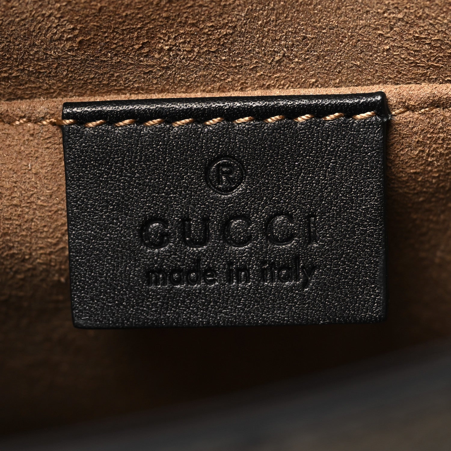 Gucci GG Supreme Monogram Calfskin Padlock Backpack Beige Cuir Black 6 of 10