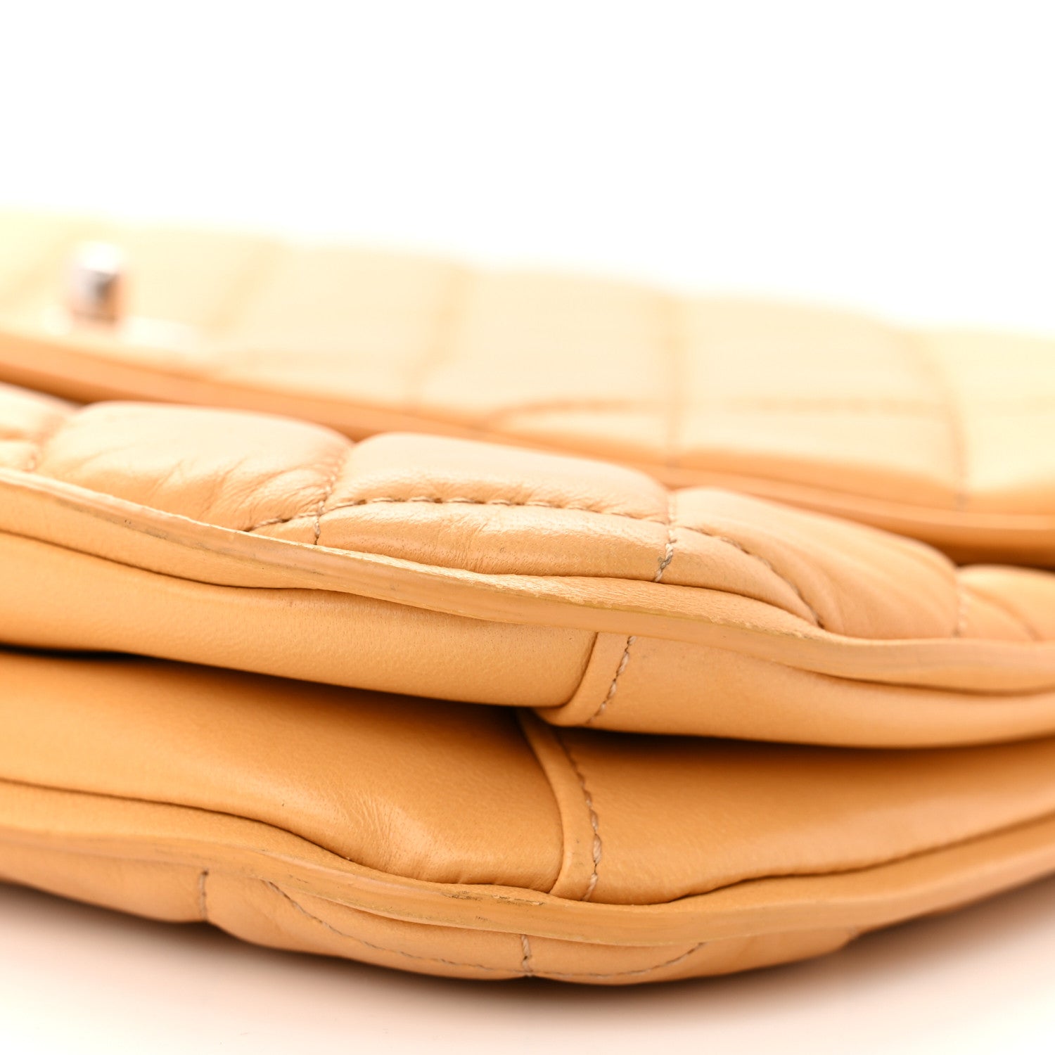 Chanel Lambskin Quilted Pagode Piping Flap Dark Yellow 11 of 14