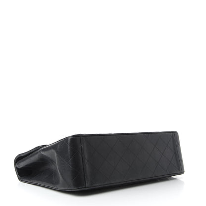 Chanel Lambskin Quilted XL Jumbo Single Flap Black 5 of 11