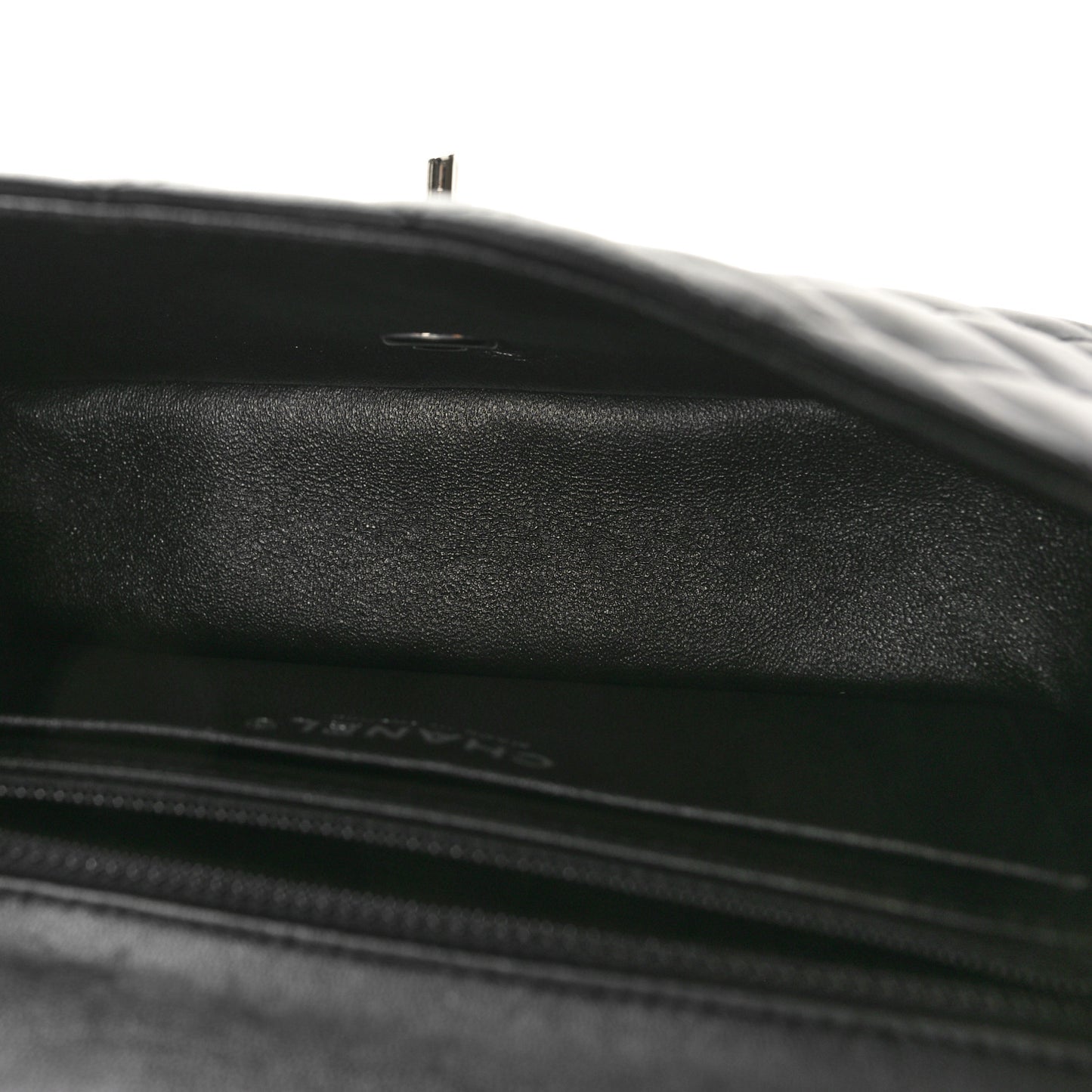 Lambskin Quilted Mini Rectangular Flap Black