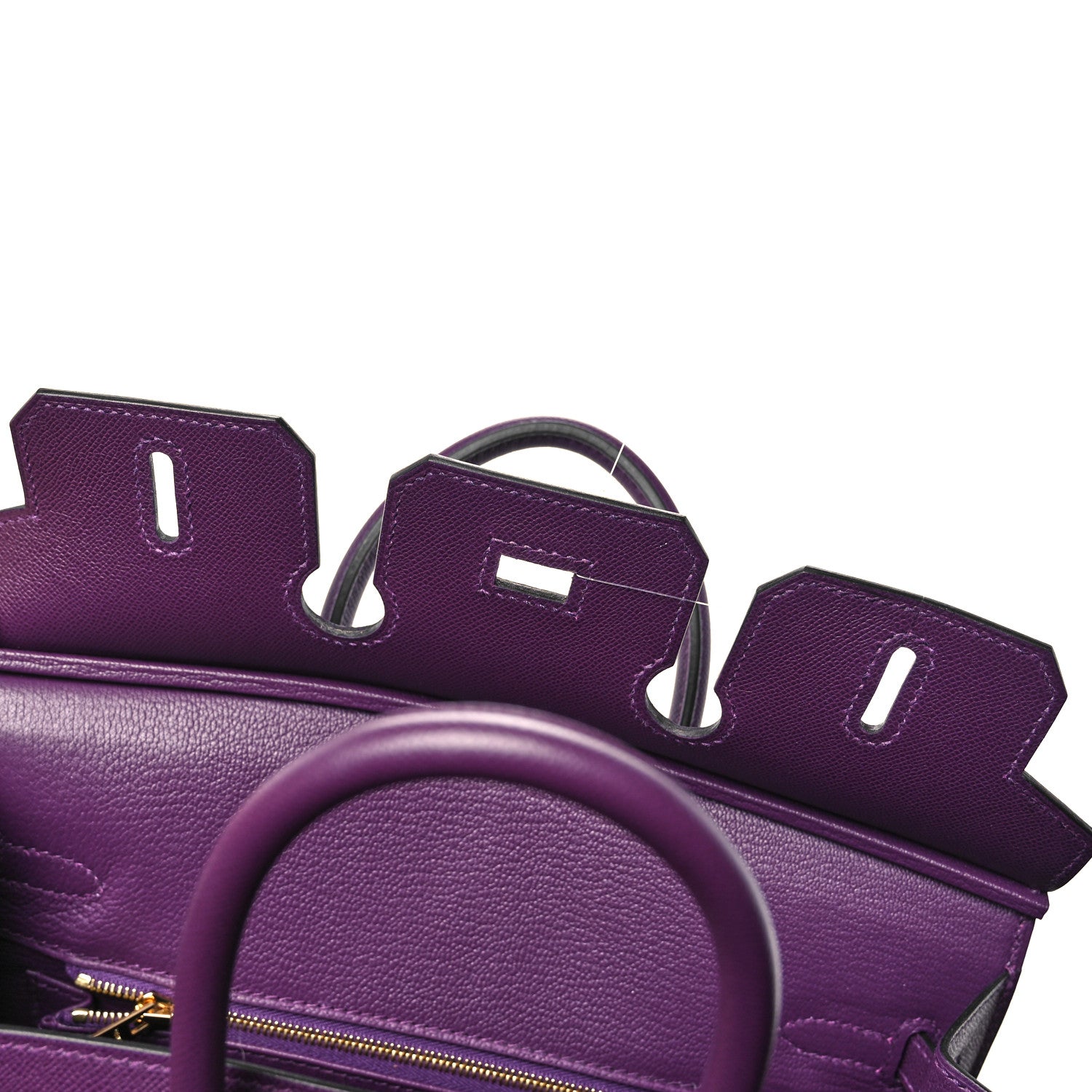 Hermes Madame Calfskin Birkin Sellier 25 Cassis 19 of 34