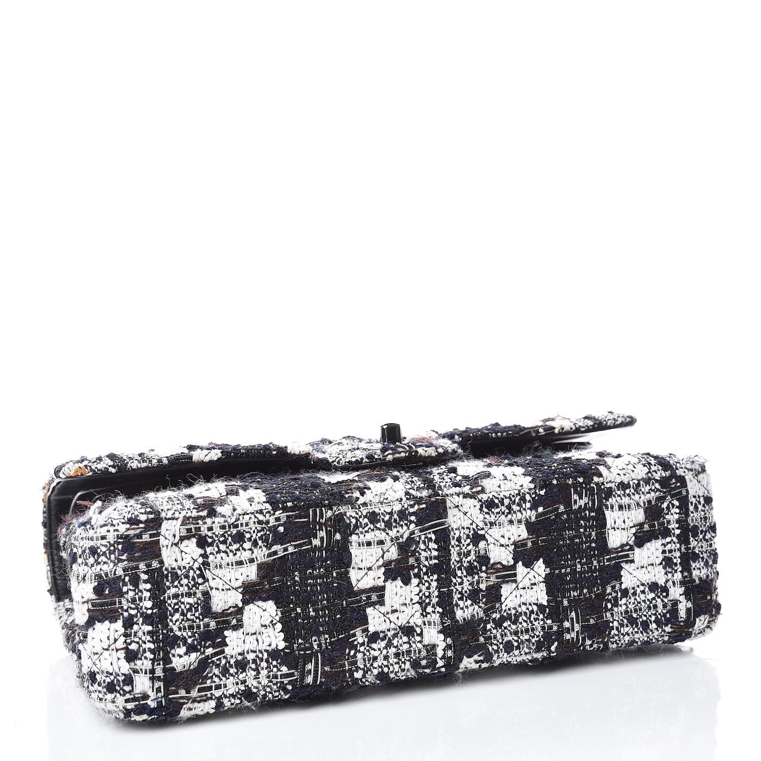Chanel Tweed Medium Double Flap Blue White 4 of 10