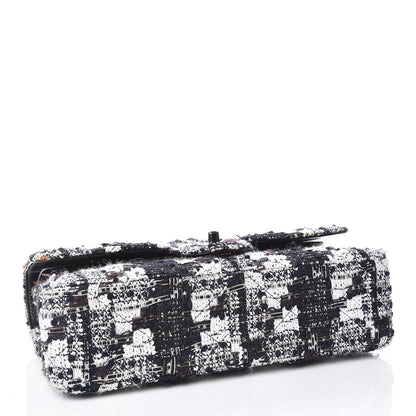 Chanel Tweed Medium Double Flap Blue White 4 of 10