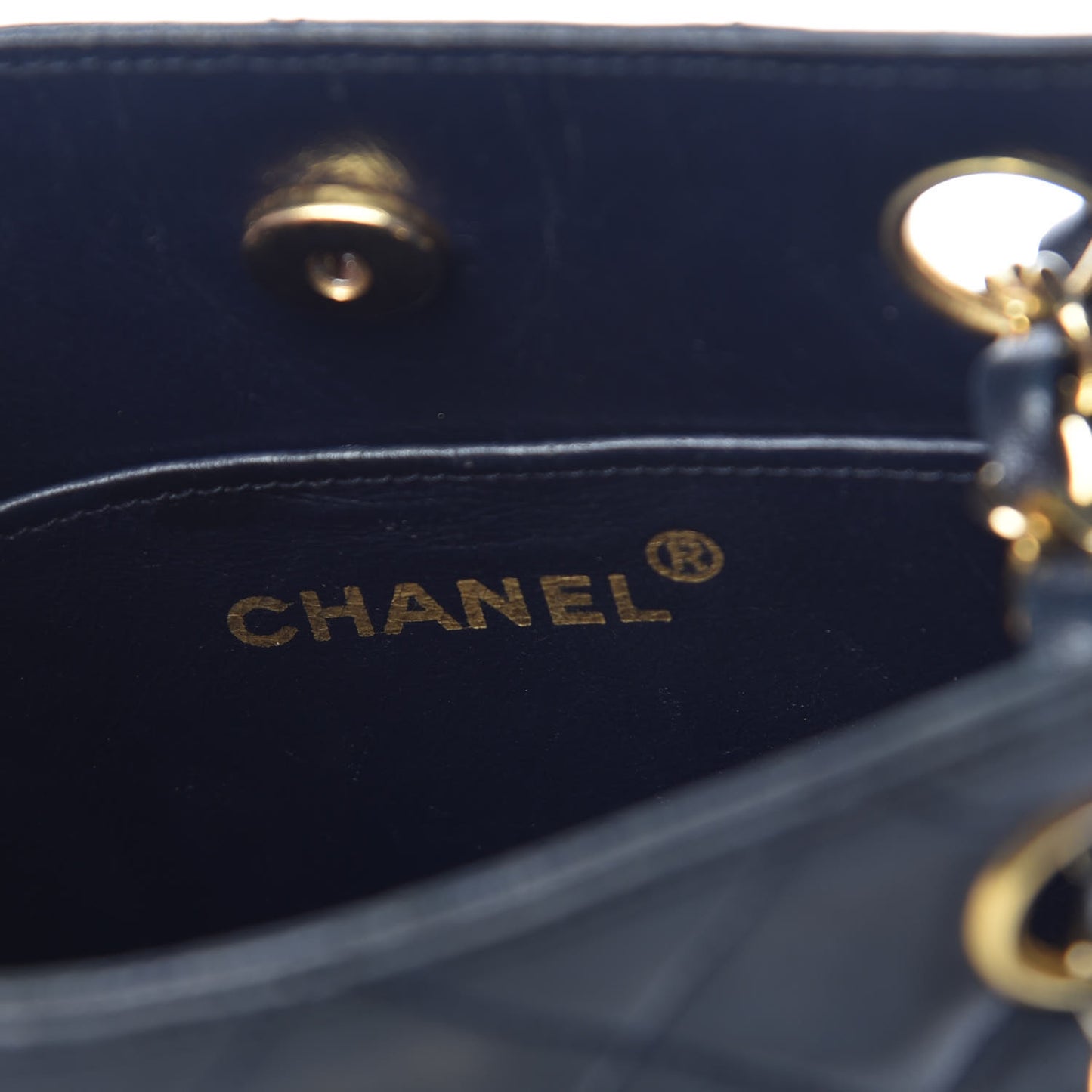 Lambskin Quilted Crossbody Navy