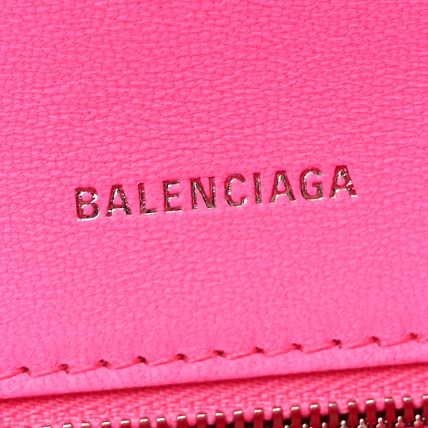 Balenciaga Shiny Box Calfskin Small Hourglass Top Handle Bag Fluo Pink 6 of 14