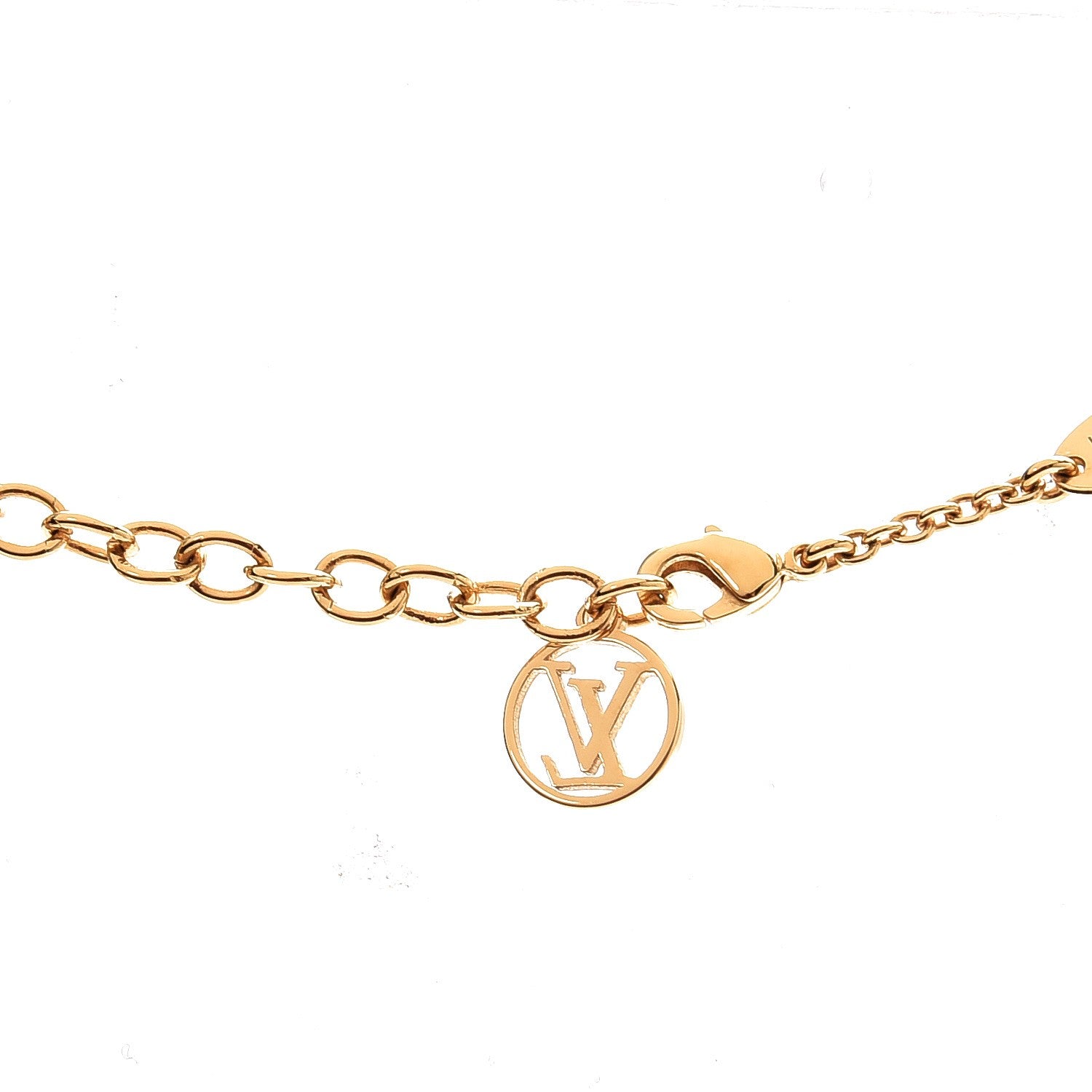 Louis Vuitton Essential V Necklace Gold 4 of 6