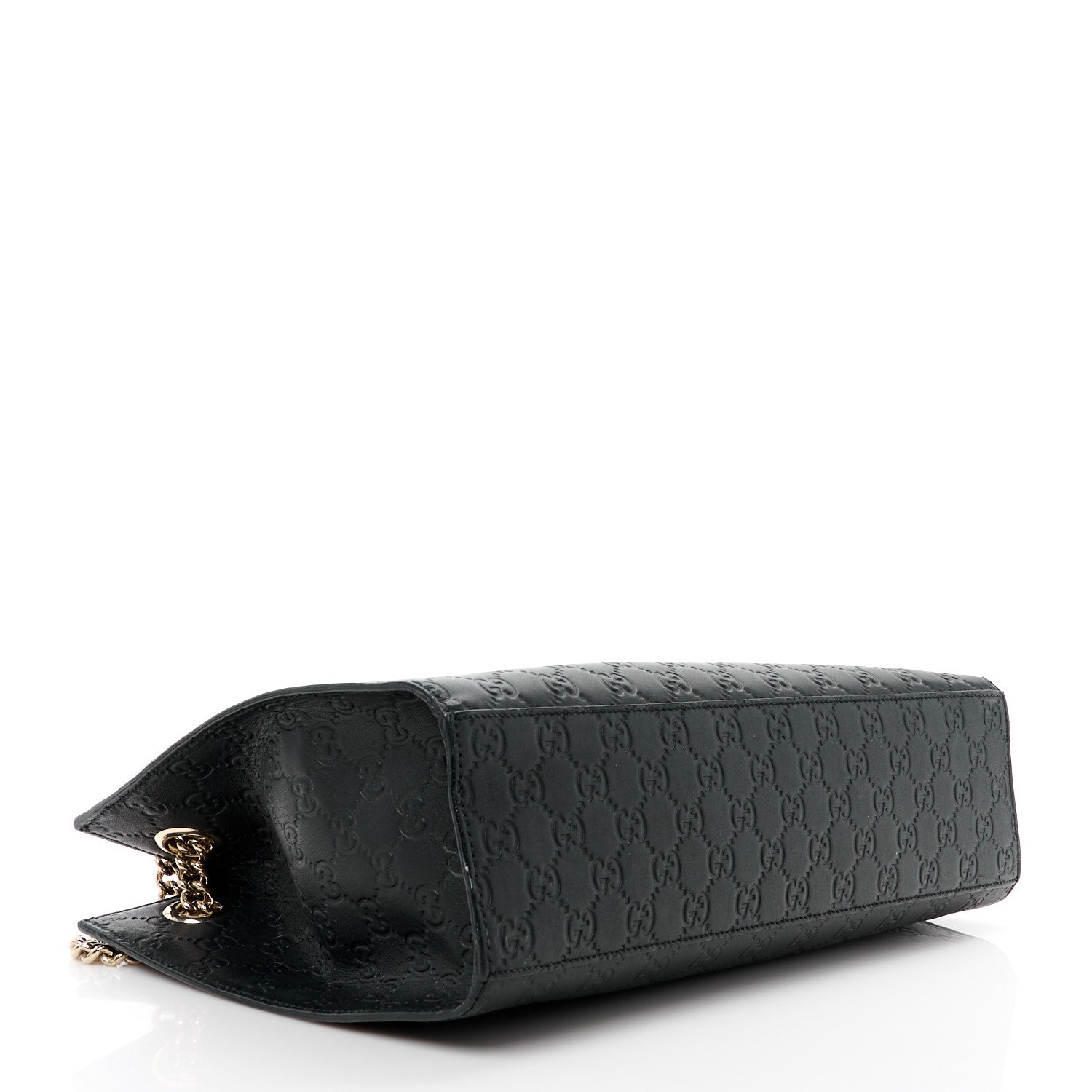 Gucci Guccissima Large Emily Chain Shoulder Bag Black 4 of 13