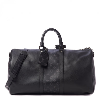 Louis Vuitton Taiga Monogram Eclipse Keepall Bandouliere 50 Black 1 of 8
