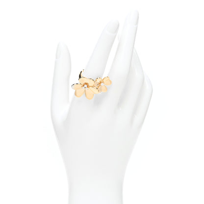 Van Cleef & Arpels 18K Yellow Gold Diamond Frivole Between The Finger Ring 55 7.25 2 of 5