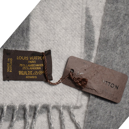 Louis Vuitton Wool Angora Cardiff Scarf Grey 4 of 4