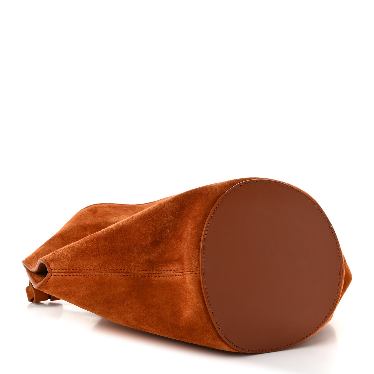 Suede Calfskin Mini Lotus Tote Caramel