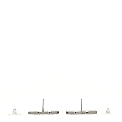 Chanel Baguette Crystal CC Earrings Silver 3 of 4