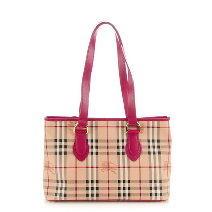 Burberry Haymarket Check Medium Regent Tote Dark Pink 1 of 11