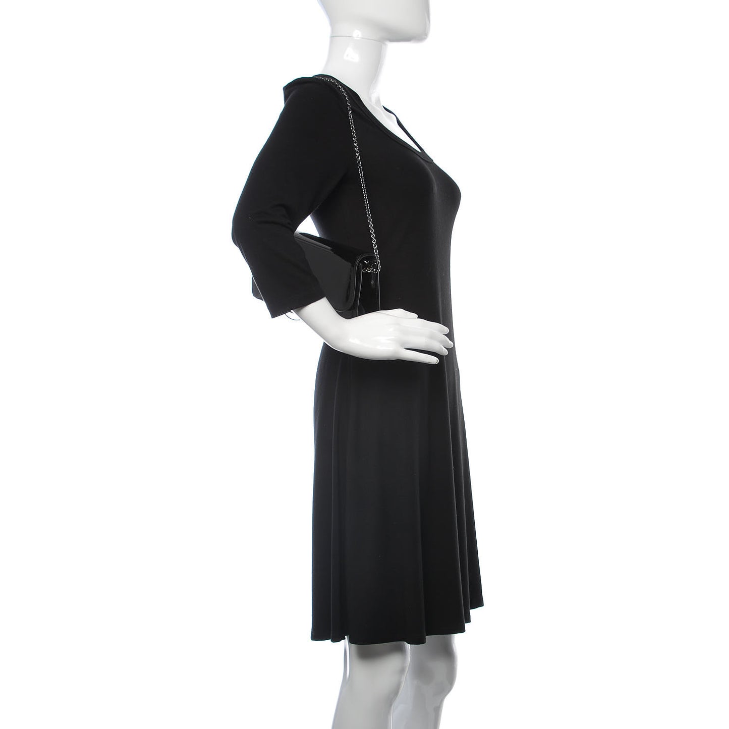 Patent Riviera Clutch Black