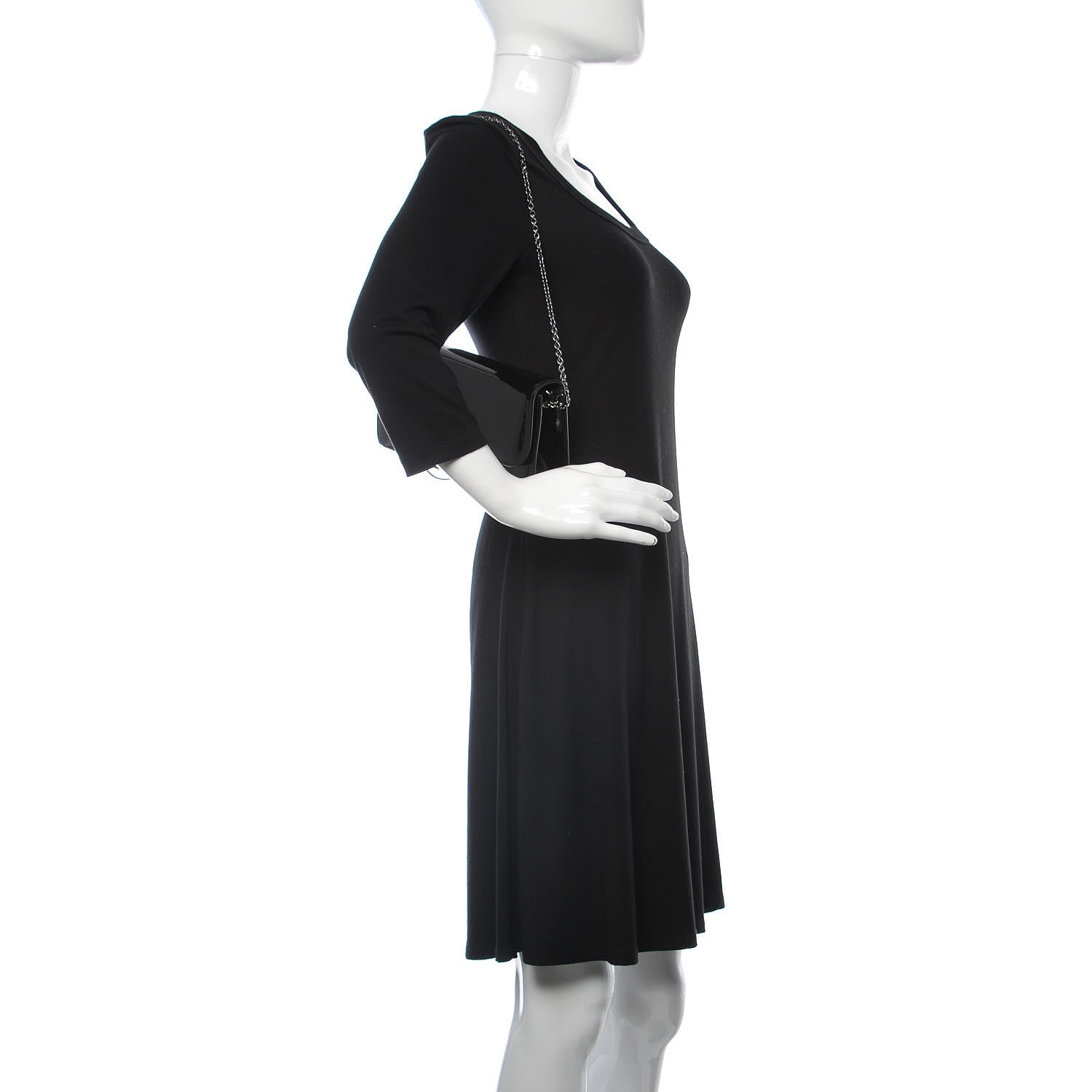 Christian Louboutin Patent Riviera Clutch Black 2 of 9